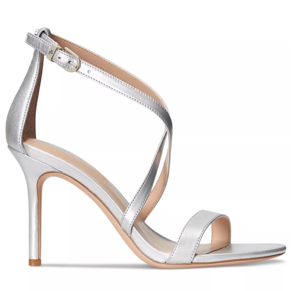 LAUREN RALPH LAUREN Women's Gabriele Dress
Silver Straps Sandals 8.5 B, G 107 - Picture 2 of 13